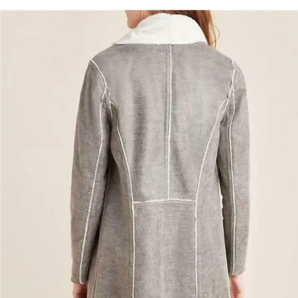 Anthropologie Amadi Camilla Faux Suede Longline Open Jacket Western Boho Small - Picture 3 of 10